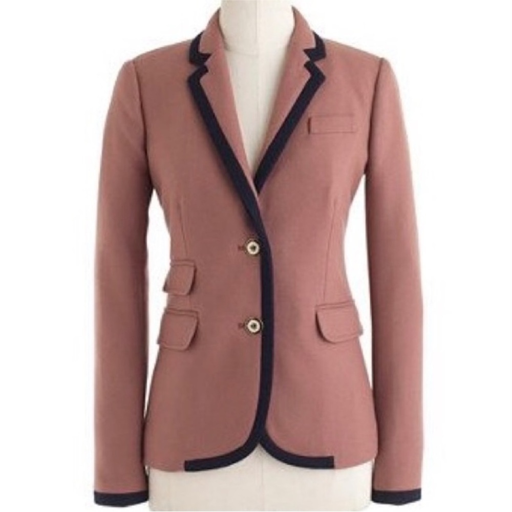 J. Crew Schoolboy Blazer Tipped Wool
Mauve Navy 2